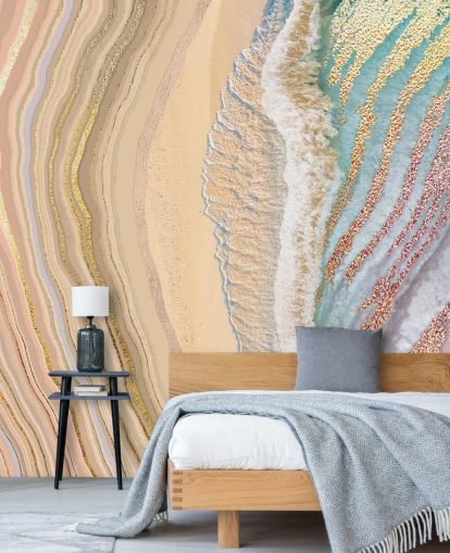 pastel geode wall mural