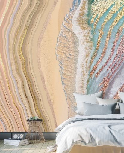 mural de pared de geoda pastel