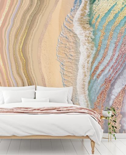 pastel geode wall mural