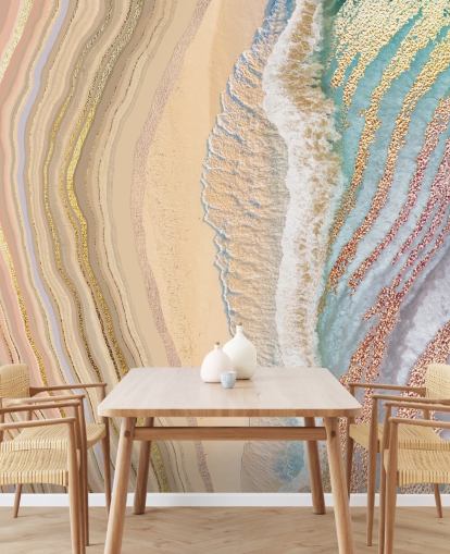 mural de pared de geoda pastel