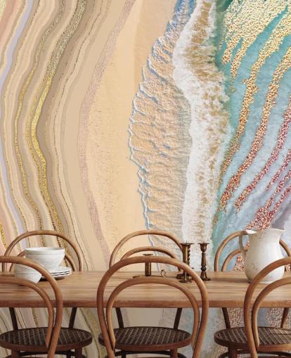 mural de parede em geode pastel