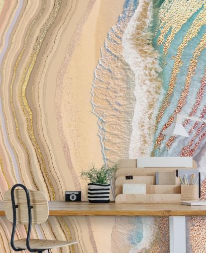 mural de pared de geoda pastel