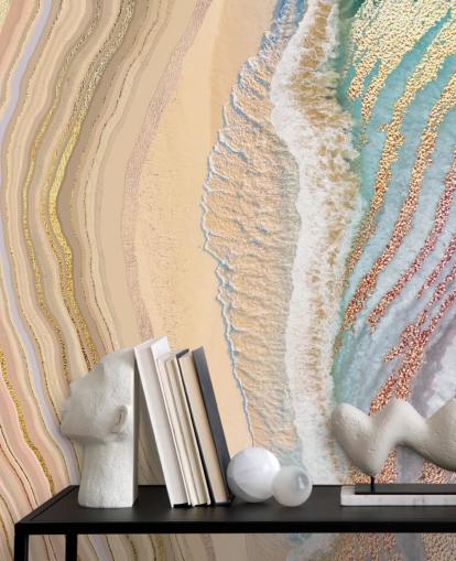 mural de pared de geoda pastel