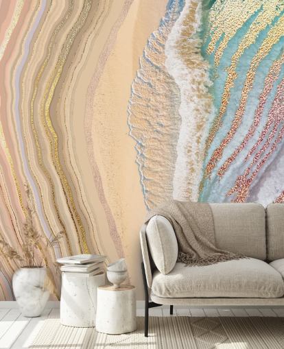 mural de pared de geoda pastel