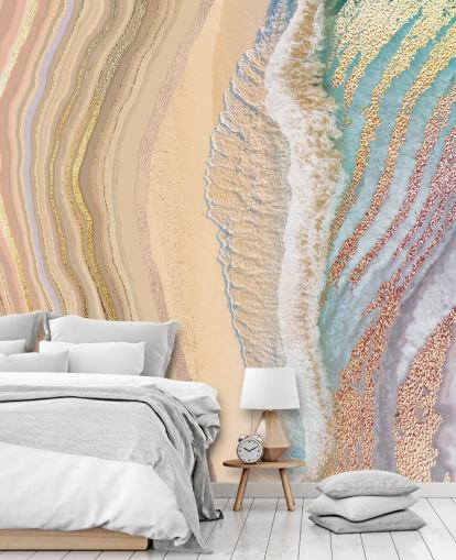 pastell geode väggmålning