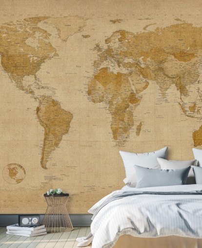 antikes Weltkarten-Wandbild antikes Weltkarten-Wandbild