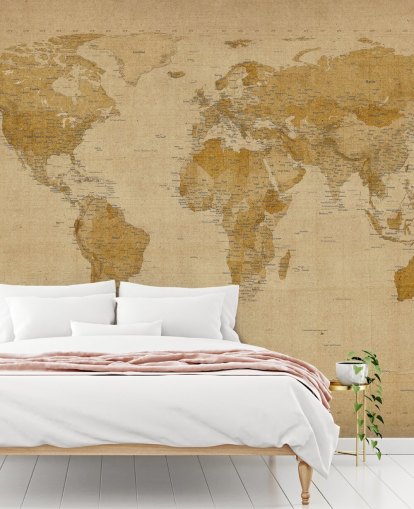 antikes Weltkarten-Wandbild