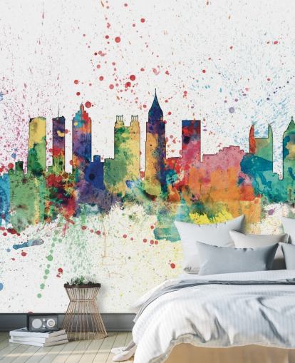 Fotobehang skyline van Atlanta Georgia Fotobehang skyline van Atlanta Georgia