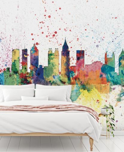 atlanta georgia skyline wall mural