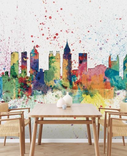 atlanta georgia skyline wall mural atlanta georgia skyline wall mural