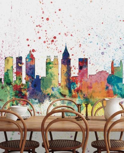 Atlanta Georgia skyline veggmaleri