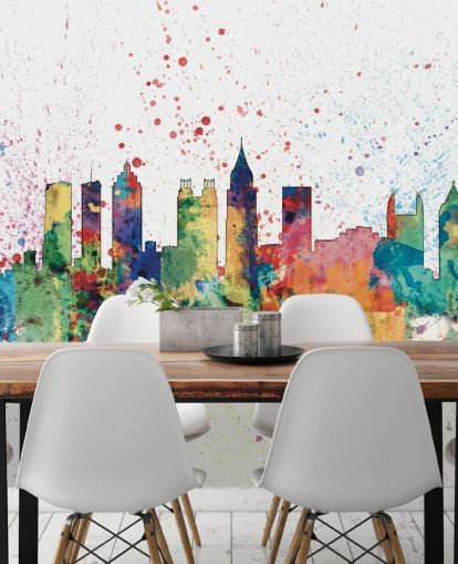 atlanta georgia skyline wall mural
