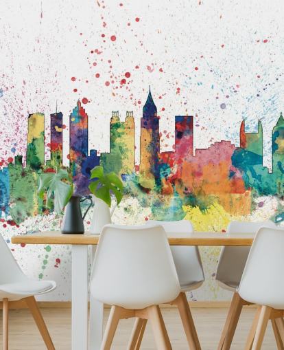 atlanta georgia skyline wall mural