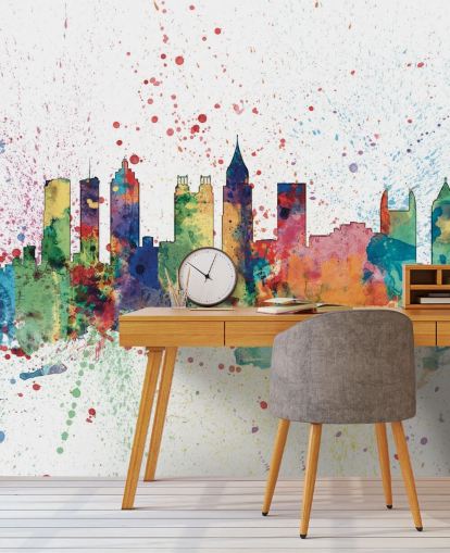 atlanta georgia skyline wall mural