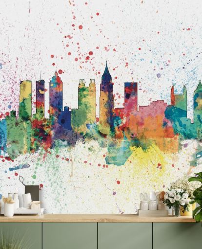 Atlanta Georgia skyline veggmaleri