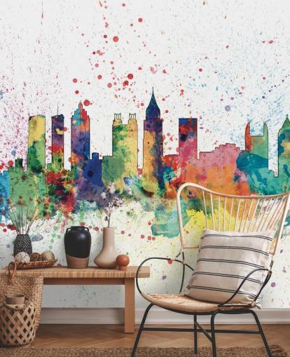 atlanta georgia skyline wall mural atlanta georgia skyline wall mural