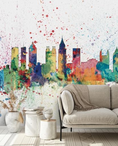 atlanta georgia skyline wall mural