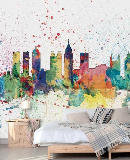 atlanta georgia skyline wall mural