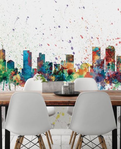 colourfil denver colorado wallpaper mural