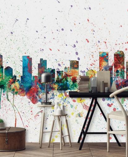 colourfil denver colorado wallpaper mural