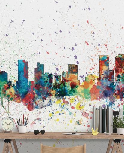 colourfil denver colorado wallpaper mural