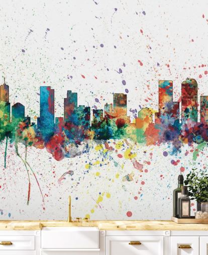 colourfil denver colorado wallpaper mural colourfil denver colorado wallpaper mural