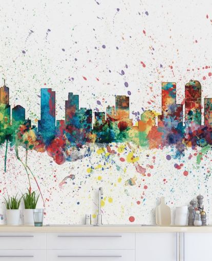 colourfil denver colorado wallpaper mural