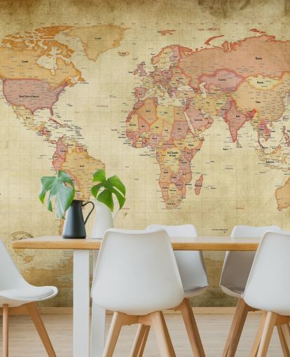 murale con mappa del mondo vintage murale con mappa del mondo vintage