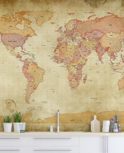 murale con mappa del mondo vintage murale con mappa del mondo vintage