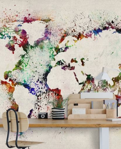 map of the world wall mural paint splashes map of the world wall mural paint splashes