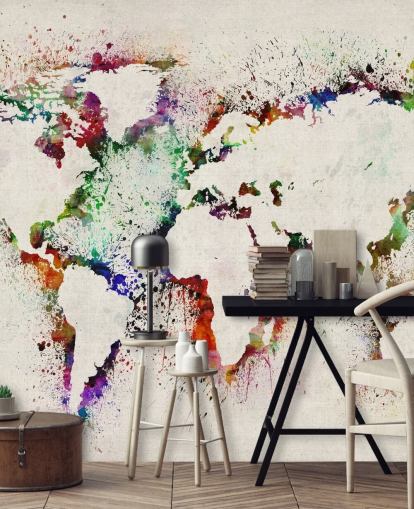 map of the world wall mural paint splashes map of the world wall mural paint splashes