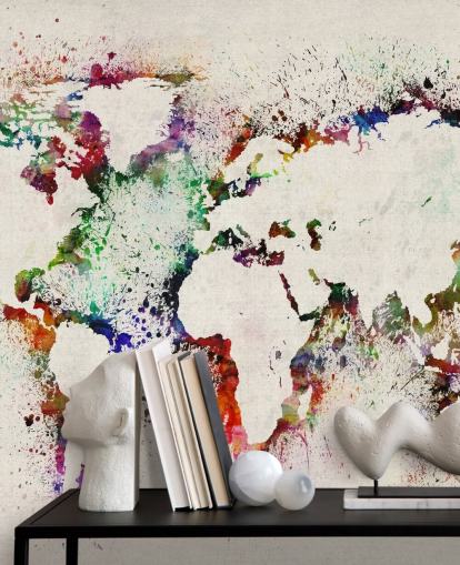 map of the world wall mural paint splashes map of the world wall mural paint splashes