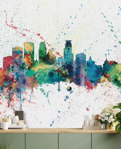 minneapolis minnesota skyline wall mural minneapolis minnesota skyline wall mural