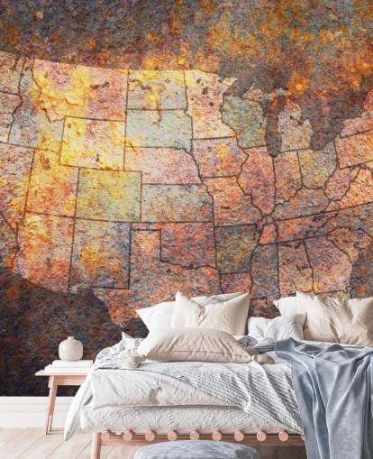 rosteffekt usa karta väggmålning som heter USA Map On Rust av Michael Tompsett för sovrum rosteffekt usa karta väggmålning som heter USA Map On Rust av Michael Tompsett för sovrum