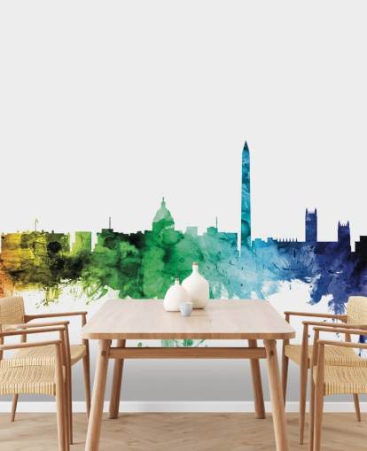 Peinture murale sur la ligne d'horizon de Washington D.C.
