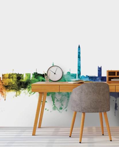 Washington D.C. skyline mural