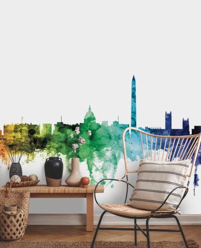 Wandbild der Skyline von Washington D.C.