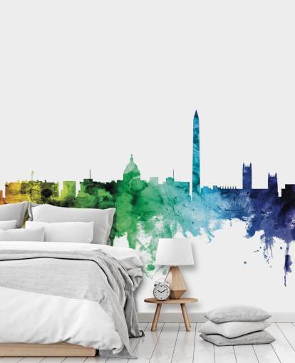 Decorazione murale con lo skyline di Washington D.C.