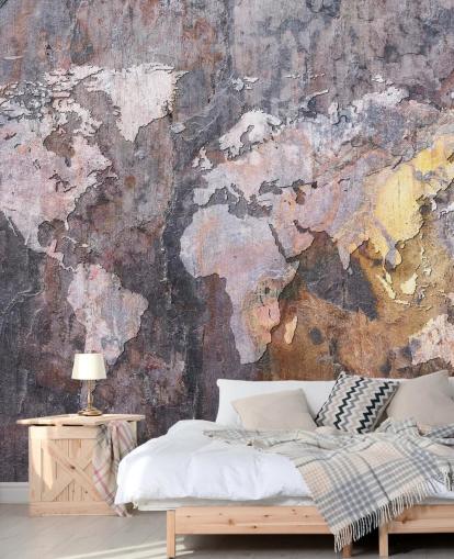 world map on stone wallpaper mural world map on stone wallpaper mural