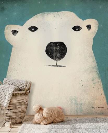 Decorazione murale con muso di orso polare scontroso Decorazione murale con muso di orso polare scontroso