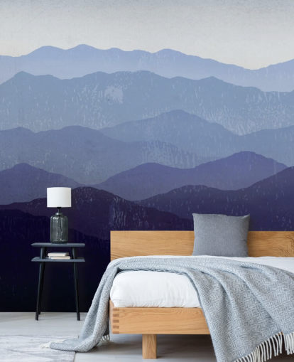 blue and purple mountain wallpaper