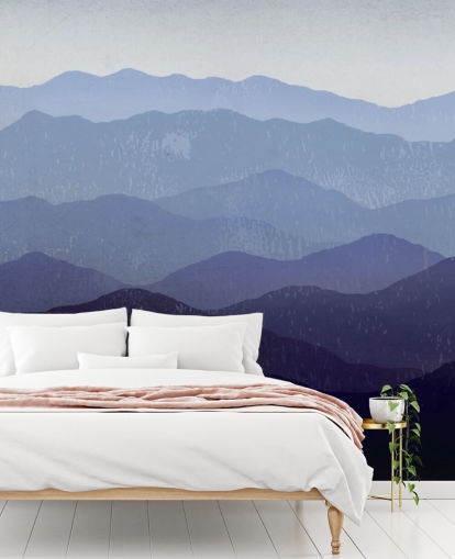 papel pintado de montaña azul y morado papel pintado de montaña azul y morado