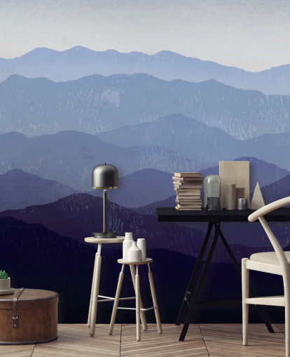 papel pintado de montaña azul y morado papel pintado de montaña azul y morado