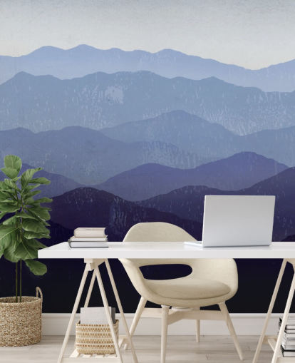 papel de parede de montanha azul e roxo papel de parede de montanha azul e roxo