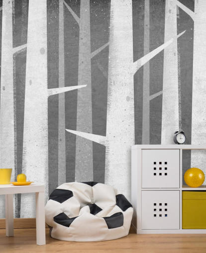 Papel de parede Birch Winter Woods