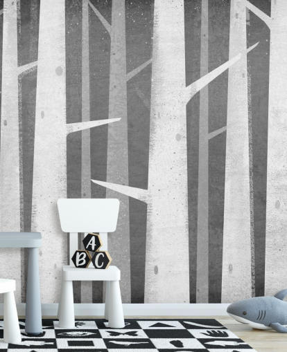 Carta da parati Birch Winter Woods