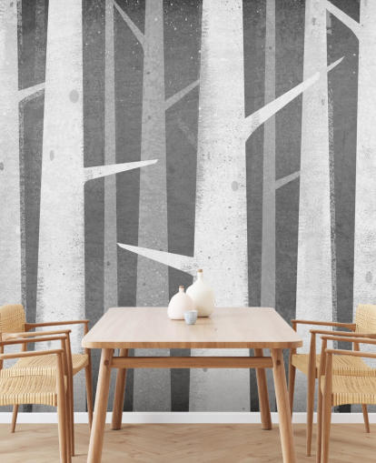 Carta da parati Birch Winter Woods Carta da parati Birch Winter Woods