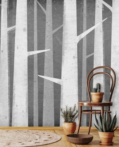 Fondo de pantalla de Birch Winter Woods