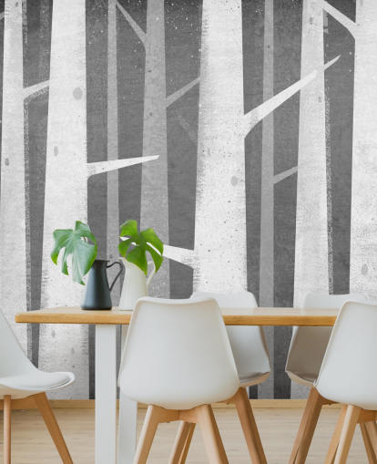 Carta da parati Birch Winter Woods