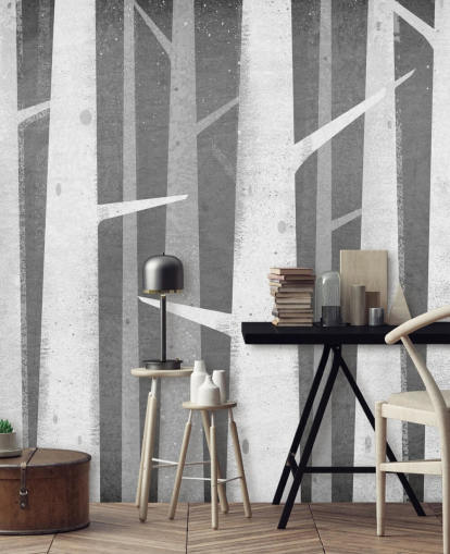 Fondo de pantalla de Birch Winter Woods